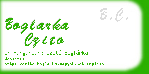 boglarka czito business card