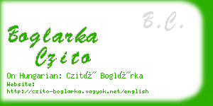 boglarka czito business card